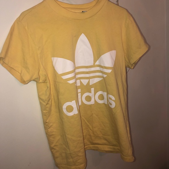 adidas yellow tee